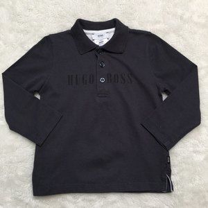 Hugo Boss Gray Toddler Boy Long Sleeve Polo Shirt Size 3 Years